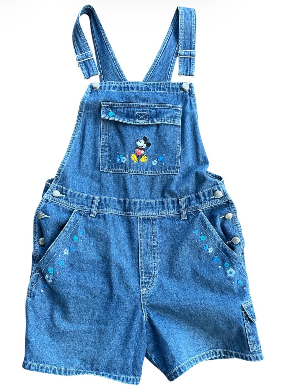 Authentic 1990’s Disney Mickey Mouse embroidery Deniem short overhauls size med